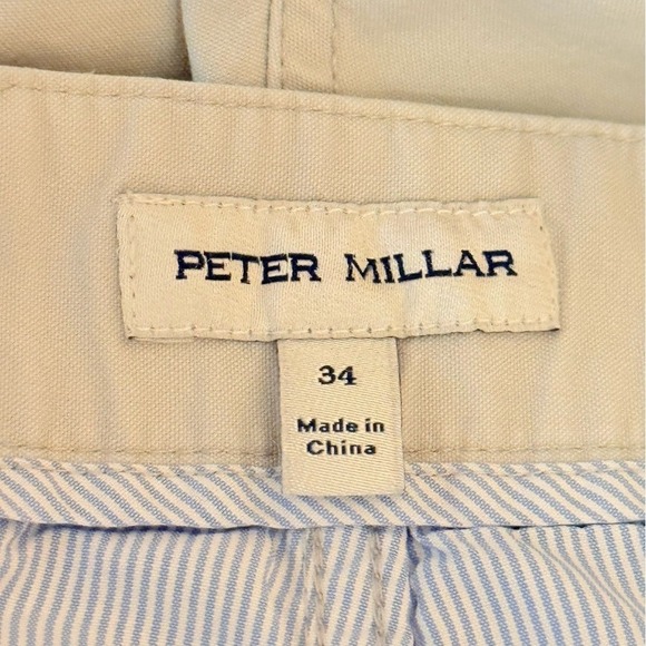 Peter Millar Light Gray Straight-Leg Pants size 34 waist 28" inseam - Picture 4 of 9